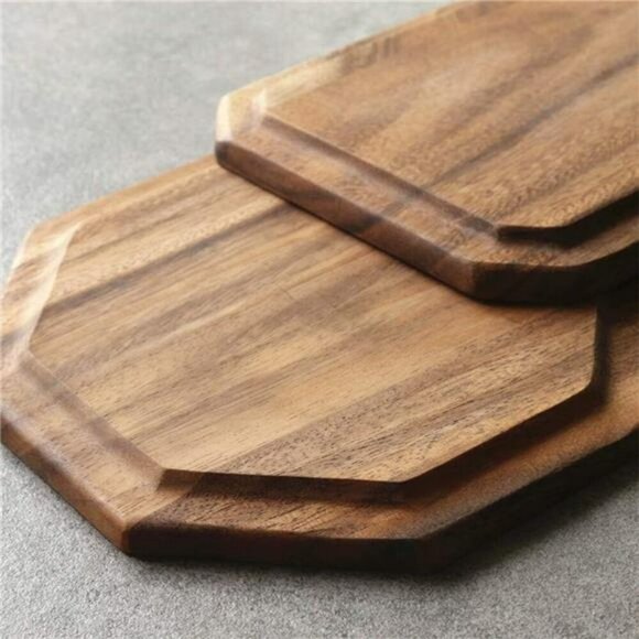 Acacia Wood Charcuterie Board Set Serving Trays Cheese Fruit Veggie Platter - Picture 3 of 8